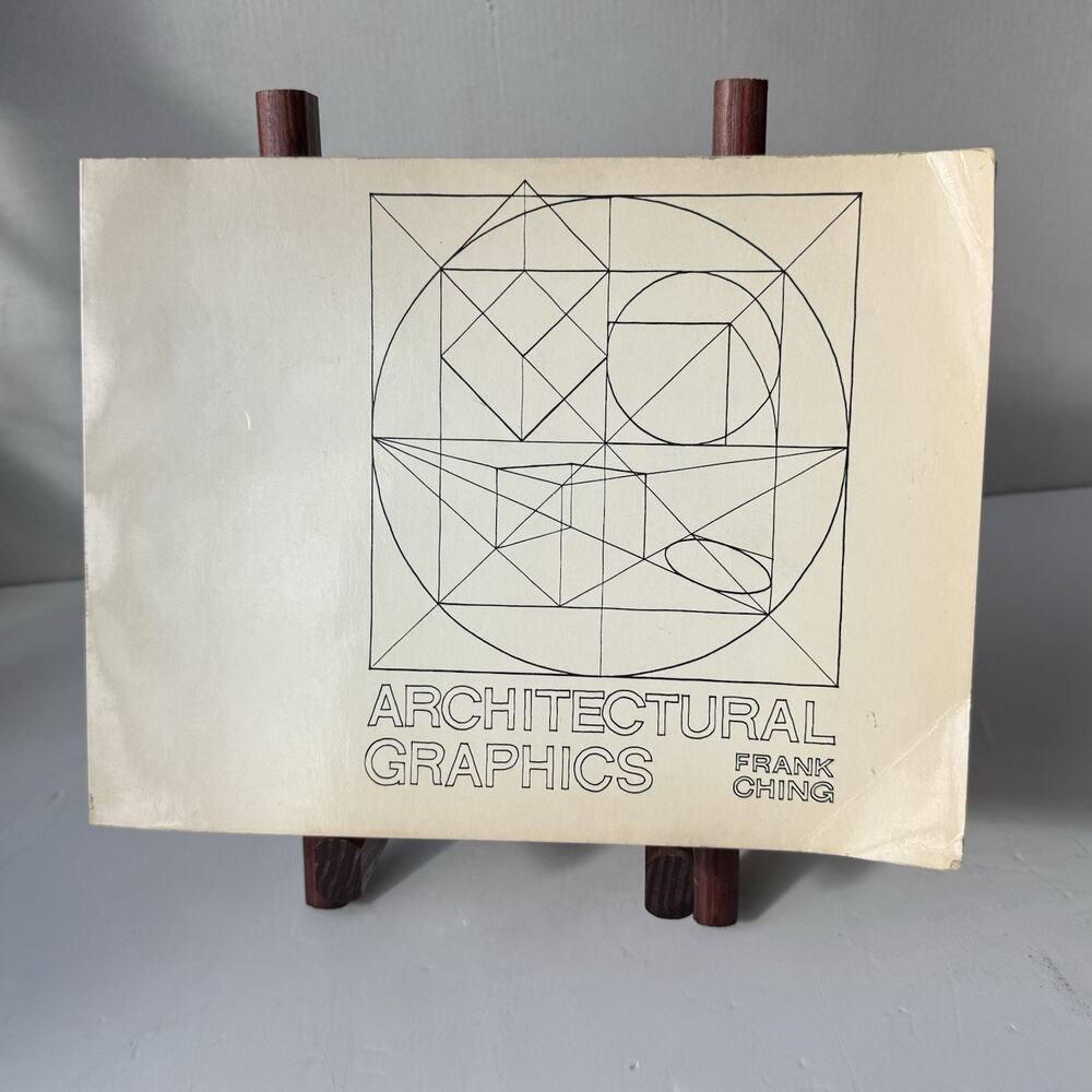 Vintage 1975 Architectural Graphics Book Artist Illustrations Geometric Drafting